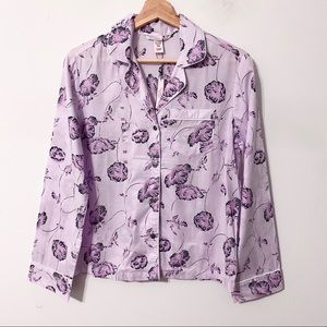 NWT Victoria’s Secret Purple Floral Pajama Top XS